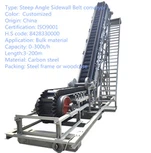 Menyampaikan Bahan Bakar Alternatif Konveyor Sabuk Sudut Besar